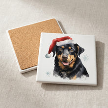 Beauceron ceramic coasters set of 4, cork back