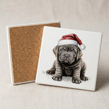 Neapolitan Mastiff Puppy Drawing ceramic coasters set of 4, cork back