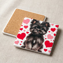 Yorkshire Terrier ceramic coasters set of 4, cork back