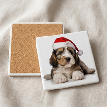 Petit Basset Griffon Vendéen Puppy ceramic coasters set of 4, cork back