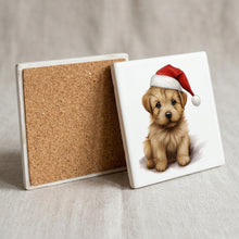 Norfolk Terrier Puppy Drawing ceramic coasters set of 4, cork back