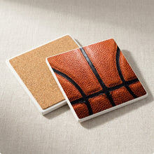 Basketball Texture ceramic coasters set of 4, cork back