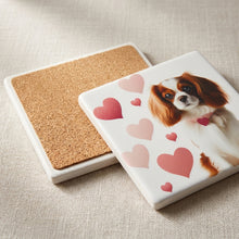 Cavalier King Charles Spaniel ceramic coasters set of 4, cork back