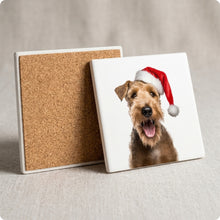 Lakeland Terrier ceramic coasters set of 4, cork back