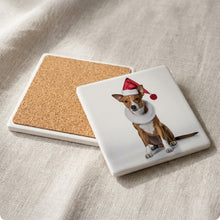 Basenji ceramic coasters set of 4, cork back