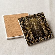Walk By Faith ceramic coasters set of 4, cork back