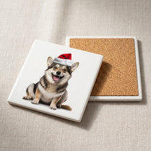 Swedish Vallhund ceramic coasters set of 4, cork back