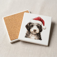 Spanish Water Dog Puppy Drawing ceramic coasters set of 4, cork back