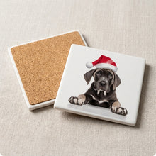 Great Dane Puppy ceramic coasters set of 4, cork back