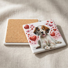 Brittany ceramic coasters set of 4, cork back