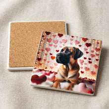 Great Dane ceramic coasters set of 4, cork back