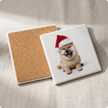 Akita ceramic coasters set of 4, cork back
