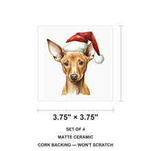 Pharaoh Hound Puppy Drawing ceramic coasters set of 4, size 3.75 inches