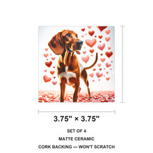 Beagle ceramic coasters set of 4, size 3.75 inches