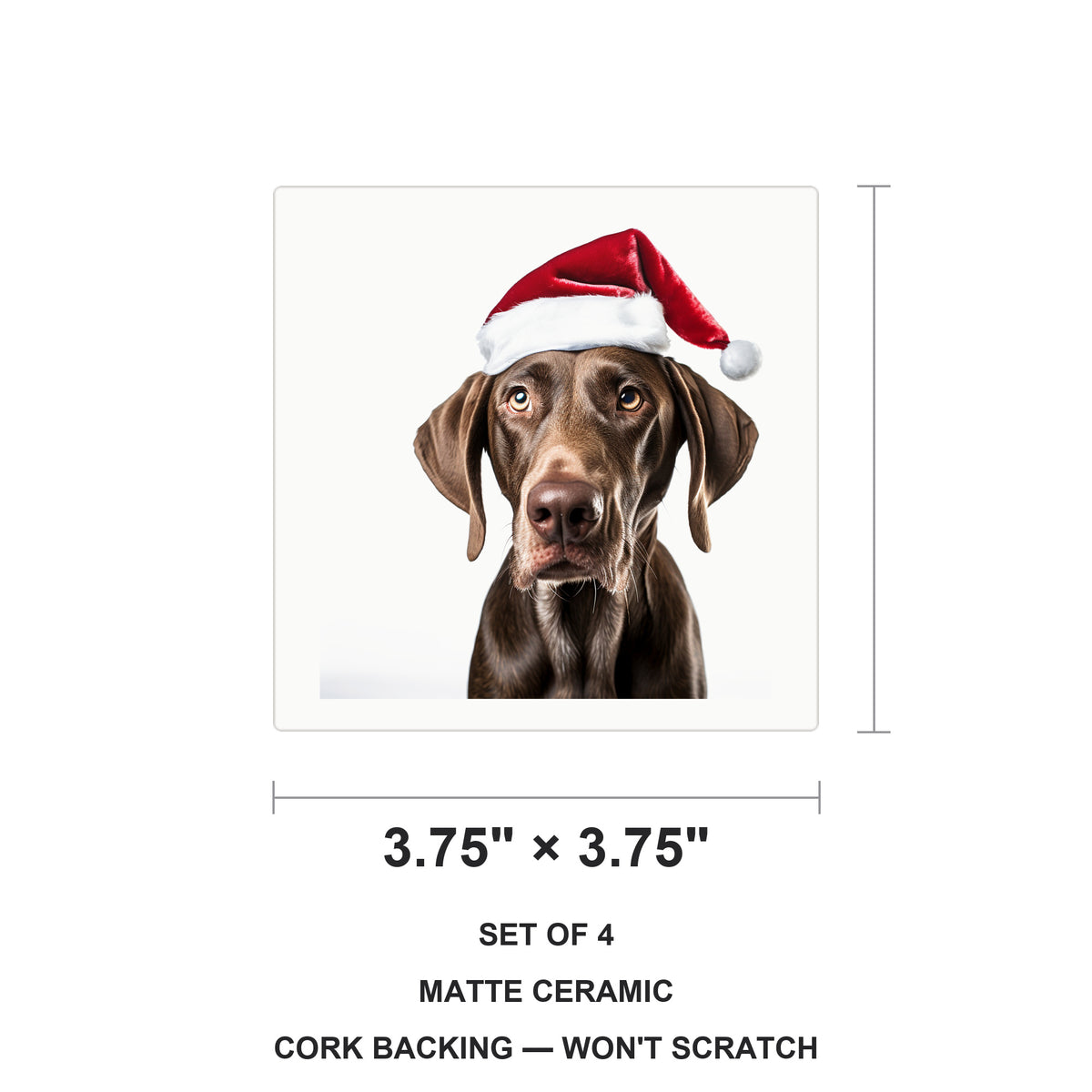 Plott Hound ceramic coasters set of 4, size 3.75 inches