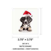 Great Dane Puppy ceramic coasters set of 4, size 3.75 inches