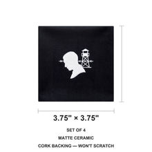 POW MIA Tribute ceramic coasters set of 4, size 3.75 inches