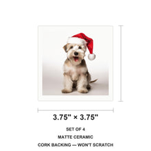 Sealyham Terrier ceramic coasters set of 4, size 3.75 inches