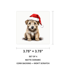 Glen of Imaal Terrier Puppy Drawing ceramic coasters set of 4, size 3.75 inches