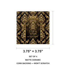 Walk By Faith ceramic coasters set of 4, size 3.75 inches