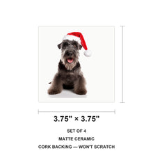 Kerry Blue Terrier ceramic coasters set of 4, size 3.75 inches