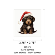 Barbet Puppy Drawing ceramic coasters set of 4, size 3.75 inches