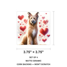 Berger Picard ceramic coasters set of 4, size 3.75 inches