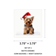 Silky Terrier ceramic coasters set of 4, size 3.75 inches