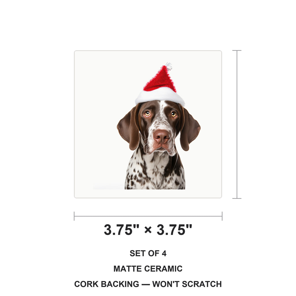 Pointer ceramic coasters set of 4, size 3.75 inches