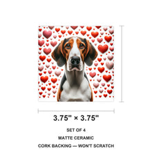 Beagle ceramic coasters set of 4, size 3.75 inches
