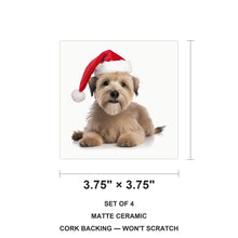 Glen of Imaal Terrier ceramic coasters set of 4, size 3.75 inches