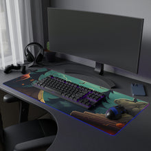 DistinctInk LED Gaming Mouse Pad with Trick or Treat Fun Design for Halloween