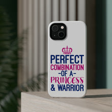 DistinctInk ToughCase for Apple iPhone, Compatible with MagSafe Charging - Perfect Combination of Princess & Warrior