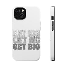 DistinctInk ToughCase for Apple iPhone, Compatible with MagSafe Charging - Eat Big Lift Big Get Big