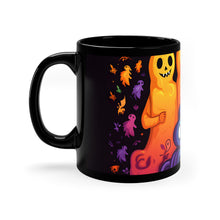 DistinctInk Black Coffee Mug - Finding Your Purpose in Life for Halloween LGBTQ+ Pride