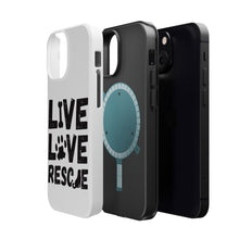 DistinctInk ToughCase for Apple iPhone, Compatible with MagSafe Charging - Live Love Rescue - Dog Paw