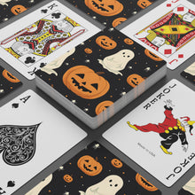 DistinctInk Playing / Poker Cards with Spooky Skeleton Pumpkin Patch Design for Halloween