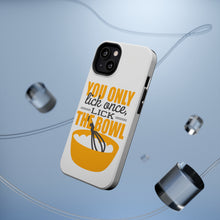 DistinctInk ToughCase for Apple iPhone, Compatible with MagSafe Charging - You Only Lick Once - Lick the Bowl - Baking