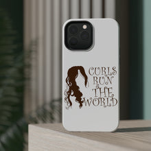 DistinctInk ToughCase for Apple iPhone, Compatible with MagSafe Charging - Curls Run the World