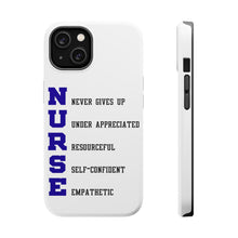 DistinctInk ToughCase for Apple iPhone, Compatible with MagSafe Charging - Nurse Never Gives Up