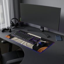 DistinctInk LED Gaming Mouse Pad with Ghastly Skeleton Pumpkin Design for Halloween