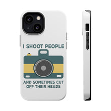 DistinctInk ToughCase for Apple iPhone, Compatible with MagSafe Charging - I Shoot People - Photography