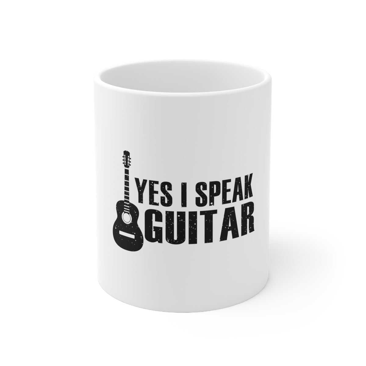 Glossy White Coffee / Tea Mug - Yes I Speak Guitar