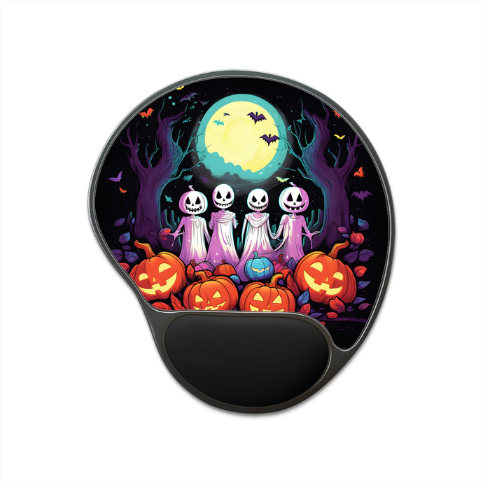 DistinctInk Mouse Pad with Wrist Rest  with Exploring the Unknown Design for Halloween  LGBTQ+ Pride