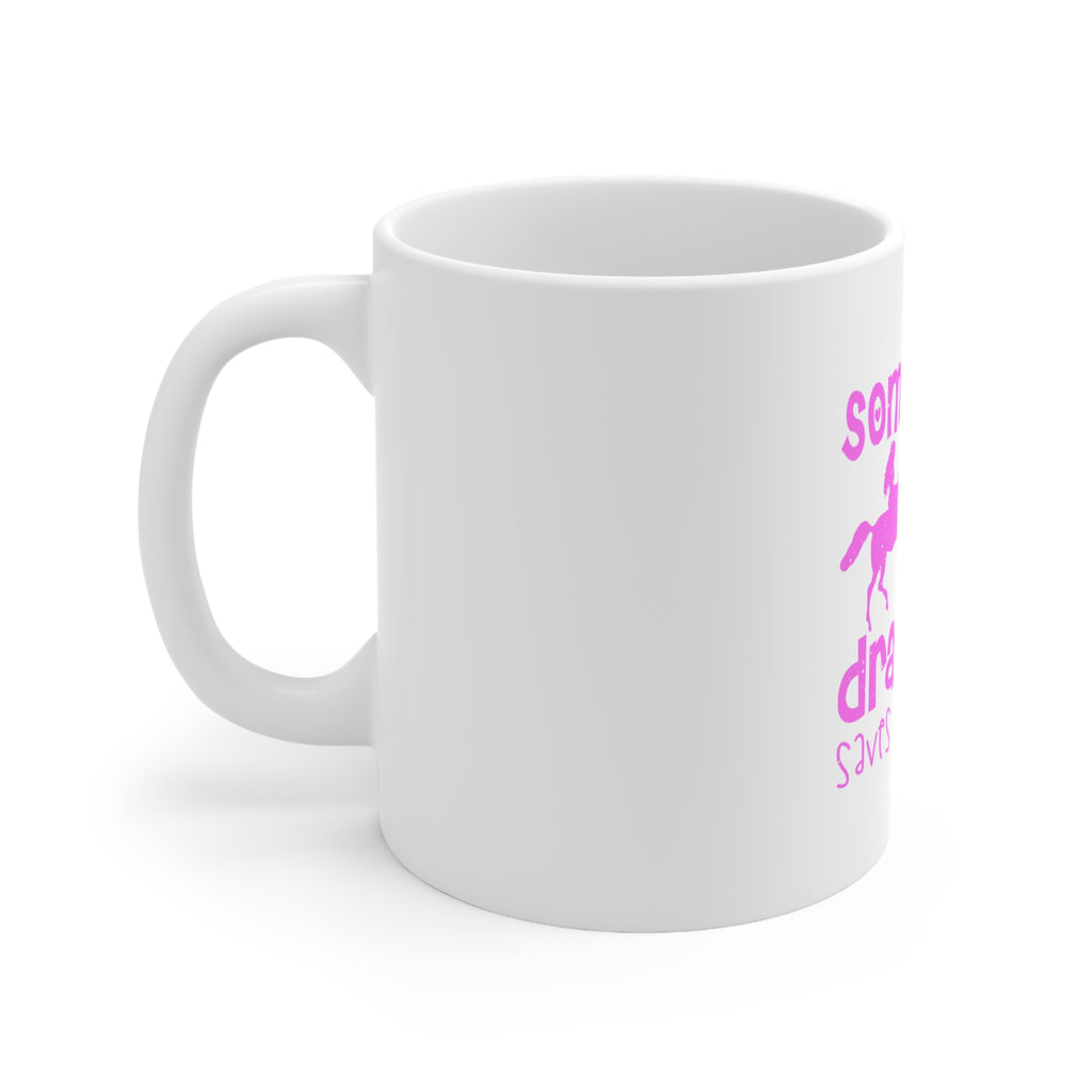 Glossy White Coffee / Tea Mug - Sometimes It's the Princess Who Kills the Dragon, view 2