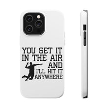 DistinctInk ToughCase for Apple iPhone, Compatible with MagSafe Charging - You Set It IN The Air And I'll Hit It Anywhere