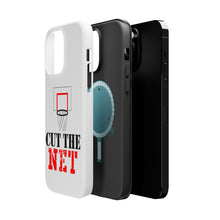 DistinctInk ToughCase for Apple iPhone, Compatible with MagSafe Charging - Cut the Net Basketball