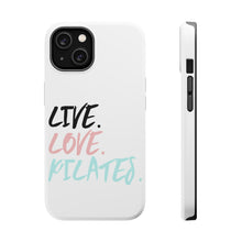 DistinctInk ToughCase for Apple iPhone, Compatible with MagSafe Charging - Live. Love. Pilates.