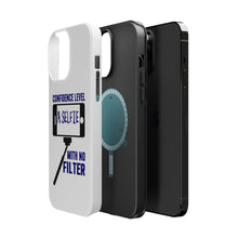 DistinctInk ToughCase for Apple iPhone, Compatible with MagSafe Charging - Confidence Level Selfie with No Filter
