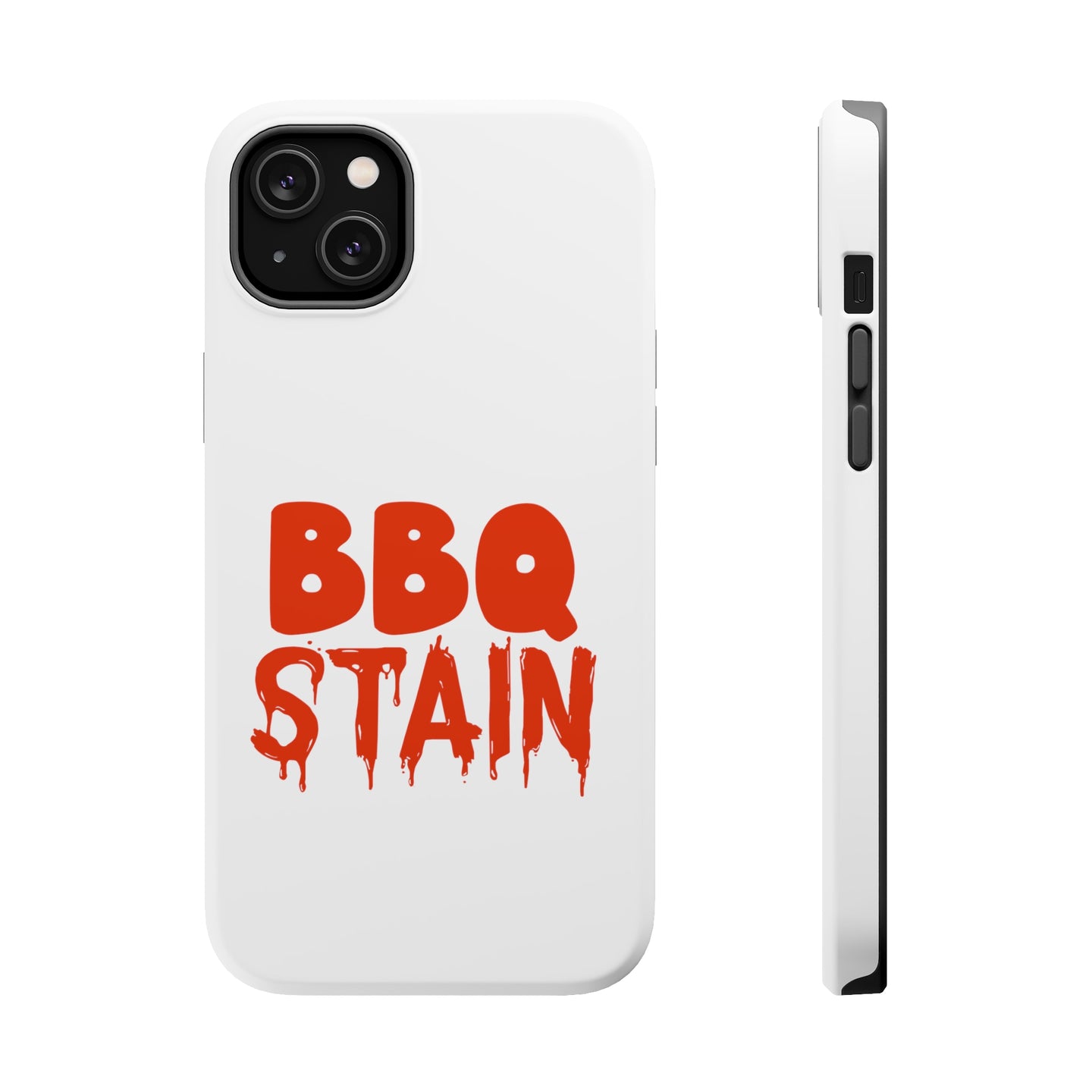 DistinctInk ToughCase for Apple iPhone, Compatible with MagSafe Charging - BBQ Stain Barbecue